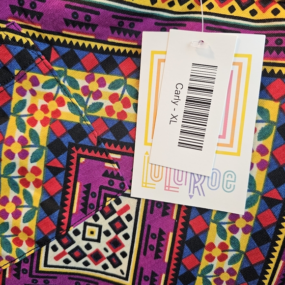Diamond Pattern LuLaRoe Carly Dress - Picture 2 of 5